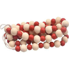 FUNOMOCYA kokvilnas virve koka pērlītes lauku sētas plaukts zemniecisks piekaramais ornaments Ziemassvētku rotājums kollegen familye koka pērlīšu ornaments ballīte DIY ornaments kokvilna