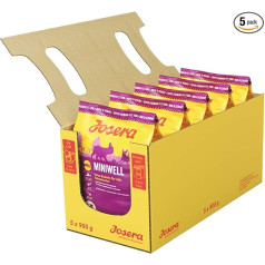 JOSERA MiniDeluxe Grain-Free mazo šķirņu suņu barība ar jēra gaļu un saldajiem kartupeļiem, super premium sausā barība pieaugušiem suņiem