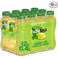 Fuze Zaļā tēja ar laima piparmētru vienreizējās lietošanas 12 x 0,40 L