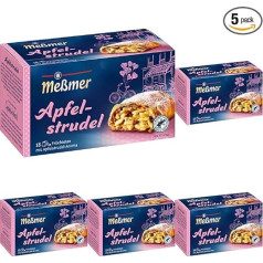 Meßmer Apple Strudel | 18 tējas maisiņi | Vegāns | Bez glutēna | Bez laktozes (5 paciņas)