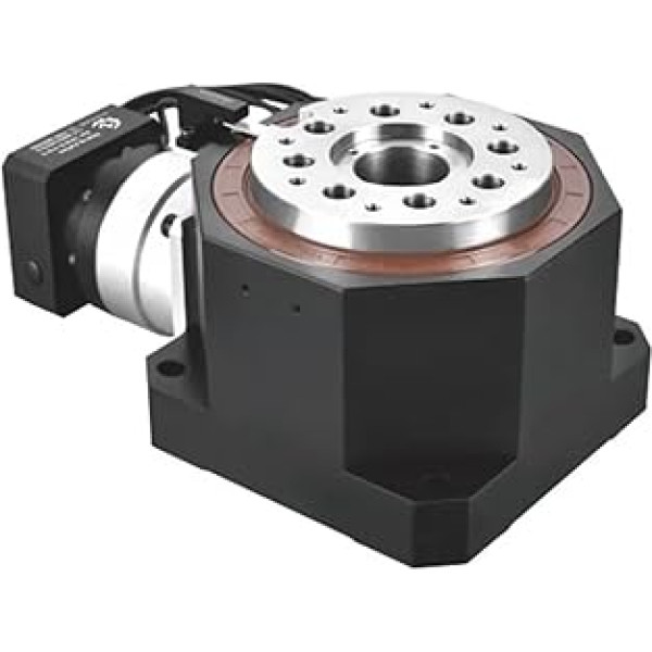 Doba rotācijas piedziņa 90 grādu leņķa taisnā rotācijas platforma, 1 soļa attiecība 15:1, 21:1, 30:1 60 rāmim, 400 W maiņstrāvas servomotors, ieejas vārpsta 14 mm