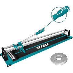 TOTAL Tile Cutter | Для плитки до 600 мм | С 2 вольфрамовыми лезвиями | Инструмент для резки плитки и кафеля | Идеально подходит для строительства и рем