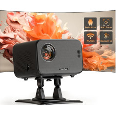 [Automātiskā fokusēšana un Android sistēma] Smart projektors 4K atbalstam, XuanPad 28000L Auto Keystone Full HD 1080P Mini video projektors, 3D Stereo skaņa Pārnēsājams WiFi Bluetooth projektors ar 360° regulējamu statīvu