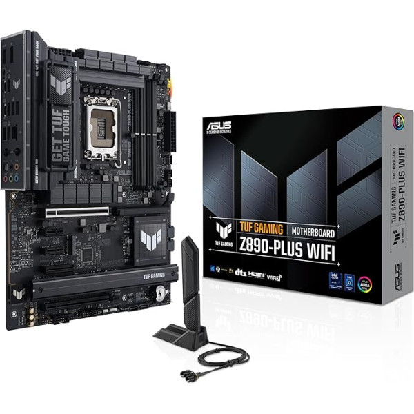 ASUS TUF Gaming Z890-PLUS WiFi pamatplate Socket Intel LGA 1851 (ATX, PCIe 5.0, DDR5, DisplayPort, HDMI, Thunderbolt 4, 4X M.2, WiFi 7, Q-Release, Aura Sync)