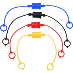 PATIKIL ISO-A 1/4 hidrauliskās savienotājmavas kontaktdakšas vīriešu putekļu vāciņš un sieviešu kontaktdakšas vāciņš, 4 komplekti hidrauliskās ātrās savienotājmavas ar bloķēšanas gredzenu