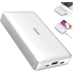 iDiskk MFi sertifikāts 1TB ārējais cietais disks iPhone iPad zibatmiņas atmiņai saderīgs ar iOS mobilo tālruni MacBook PC ar 10000 mAh barošanas bloku 2 in 1 ārējais cietais disks - programmu vadība