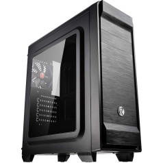 RAIJINTEK Arcadia II Computer Case Midi-Tower Black - Datora korpuss (Midi-Tower, PC, Alumīnija, ATX,ITX,Micro-ATX, Black, Game)