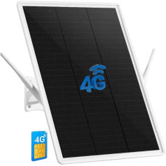 4G LTE maršrutētājs, saules baterija, āra baterija ar SIM kartēm, bezvadu 4G mobilais WLAN maršrutētājs, WLAN 2,4 GHz līdz 150 Mb/s, 2 ārējās antenas, 26000 mAh akumulators, piemērots Eiropas operatoriem (33 x 26)