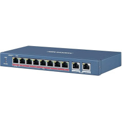 Hikvision Digital Technology DS-3E0310HP-E Tīkla komutators (Fast Ethernet (10/100) Ethernet savienojums ar šo portu (PoE) Blue)