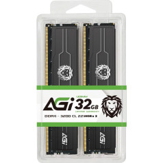 AGI UD138 32GB (2x16GB) DDR4 3200MHz CL22 atmiņas modulis 288pin Non-ECC U-DIMM saderīgs ar galddatora PC jaunināšanas komplekts