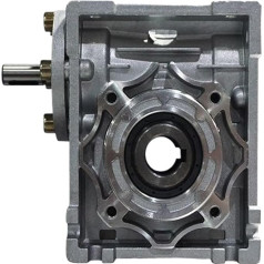 AMEHRU NRV50 5:1-80:1 Welleneingangs-Schneckengetriebe, Eingangswellendurchmesser 14 mm, Ausgangsloch 25 mm, Handkurbel-Untersetzungsgetriebe(Ratio 100 to 1)