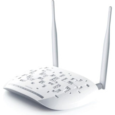 TP-Link TD-W9970 WiFi VDSL / ADSL maršrutētājs (300Mbit/s (2,4GHz), USB porti FTP un multivides serverim, ieskaitot VDSL sadalītāju, A pielikums, piemērots Austrijai/Šveicei)