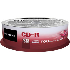 Sony 25CDCDQ80SP CD-R 700MB/80min spole (25 vienību iepakojums)