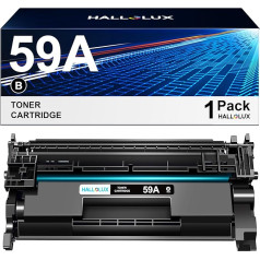 HALLOLUX No Chip 59A CF259A toneris, kas saderīgs ar 59X CF259X priekš Laserjet Pro M404dn M404dw MFP M428fdw M428dw M428fdn M428 M428m M428m M304a M4 (1 melns, ar instrumentu)