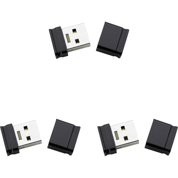 Intenso 3500470 Micro Line USB 2 zibatmiņas disks 16 GB, melns (3 iepakojumā)