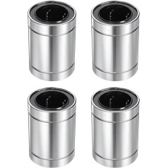 QUARKZMAN 4 Stück LM30UU Linearlager 30mm Bohrung 45mm OD 62mm Länge Linearkugellager Vernickelte Oberfläche Doppelseitig Gummi Versiegelt Lagerstahl für CNC-Maschine 3D-Drucker