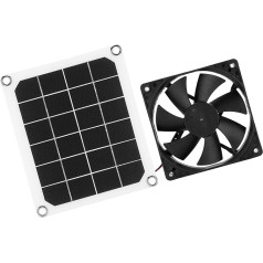 Natudeco 6 V 10 W Solar Power Panel Abluftventilator Tragbares USB Solar Ladegerät für Gewächshaus Hühnerstall Dachboden Dach Außenbelüftung