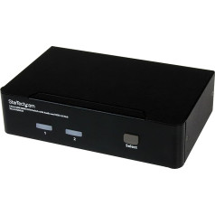 StarTech.com 2 portu USB HDMI KVM slēdzis ar audio un USB 2.0 centrmezglu