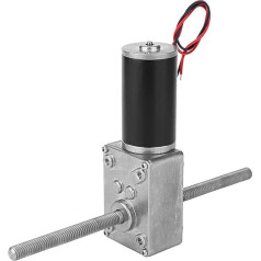 Mavaol 24 V Doppelwellen-Turbo-Schneckengetriebemotor, Metallgetriebe, hohe Effizienz, energiesparend, geräuscharm, robust, für Heimwerker, Robotik, Haushaltsgeräte (Reduction ratio 100)