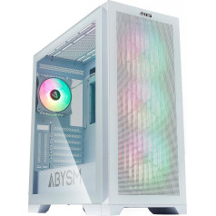 ABYSM Gaming MURA BX300 White ARGB E-ATX Gamer Danube PC Case with 4 ARGB Fans Side Tempered Glass Compatible with Graphics Cards up to 415mm