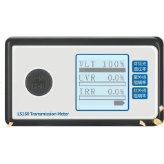 Tint Meter 160 Automobiļu saules plēves testeris 160A logu transmisijas mērītājs Izmēra VLT UV bloķēšanas ātrums IR apspiešana Ļoti zems enerģijas patēriņš (LS160)