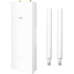 Cudy Outdoor AX3000 augstas jaudas WiFi 6 piekļuves punkts, IP65 izturīgs pret laikapstākļiem, ārējie augstas jaudas FEM, Gigabit RJ45 porti, atbalsta 802.3at vai 48~57V pasīvo PoE, zibens aizsardzība, MU-MIMO