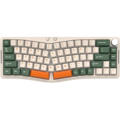 ATTACK SHARK AKS068PRO Alice bezvadu mehāniskā spēļu klaviatūra, Apex Pro Mini RGB blīvslēgu tastatūra, VIA programmējama, 2.4G/BT5.1/USB-C, rotācijas poga, maināms lineārais slēdzis, PC/MAC/QWERTY