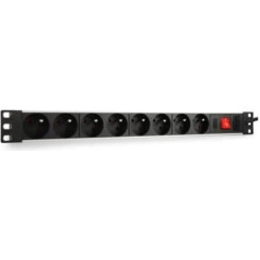 WP WPN-PDU-I01-08 jaudas sadales bloks PDU - jaudas sadales bloki (PDU) (Basic, 1,5U, F (Schuko) tips, horizontāls/vertikāls, F (Schuko) tips, alumīnija)