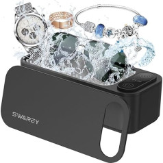 SWAREY 680 ml ultraskaņas tīrīšanas ierīce brilles 45 000 Hz ultraskaņas tīrīšanas ierīce ar 5 laika režīmiem juvelierizstrādājumiem pulksteņi kaklarotas zobu protēzes monētas skuveklis Ultraskaņas tīrīšanas ierīce brilles brilles t