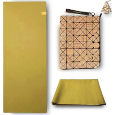 Golden® Travel Yoga Mat, 1.5 mm / 4 mm, at Home, Washable, Foldable 2-in-1 Towel, Non-slip Natural Rubber