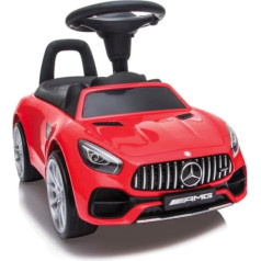 JAMARA 460607 - Ride-On Mercedes-Benz AMG GT - bagāžnieks zem sēdekļa, stumšanas un satveršanas stienis, skaņas signāls un skaņa uz stūres, uzticams izskats, slīpuma aizsardzība, sarkans