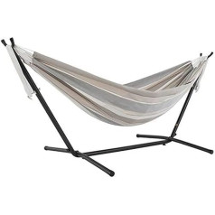 Vivere C8SUNDO Sunbrella® šūpuļtīkls ar rāmi Dove (8 pēdas)