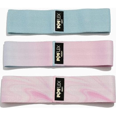 POPFLEX Booty Band komplekts 3 stilīgu Booty joslu komplekts sievietēm 3 intensitātes līmeņi Trikotāžas auduma pretestības joslas Sieviešu jogas joslas fitnesa joslas Viegls Pilates aprīkojums