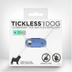 Tickless Mini Dog - dabīgs ultraskaņas atbaidīšanas līdzeklis pret blusām un ērcēm suņiem bez ķimikālijām - grieķu zils