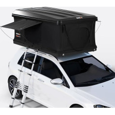 TentBox - Klasiskā jumta telts, TentBox Automobiļu jumta telts, guļvieta 2 personām, kempinga telts visiem četriem gadalaikiem, jumta telts kaste, atvēršana ar gāzes padevi, uzstādīšana 60 sekundēs