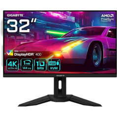 GIGABYTE M32U 31,5 collu 4K UHD spēļu monitors - 3840 x 2160, 144 Hz, 1 ms, 350 cd/m², FreeSync Premium Pro, Display HDR400, HDMI 2.1, DisplayPort 1.4