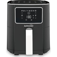 Kochmaster FrymaxX AirFryer XXL karstā gaisa fritēze 5,5 l ar digitālo skārienjūtīgo ekrānu (sudraba krāsā), Turbo Blaze