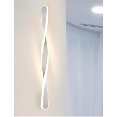 ZTWLEED LED Wandleuchte Innen,14W 1800LM Moderne Wandlampe Natürlichesweiß 4000K Weiß Gedrehte Wandleuchte für Schlafzimmer Wohnzimmer Korridor Treppe 55CM 220V