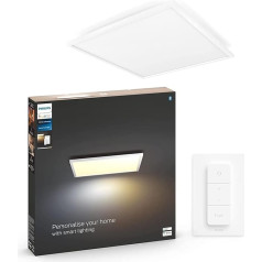 Philips Hue White Ambiance Aurelle paneļa gaisma ar dimmera slēdzi, 4200 lm, 60 x 60 cm, aptumšojama, visi baltie toņi, vadāma ar lietotnes palīdzību, saderīga ar Amazon Alexa