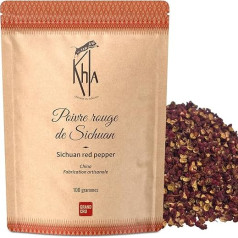 Khla - Sičuano pipirai raudonieji 100 g - Raudonieji Sičuano pipirai sveiki - Sičuano uogos - Azijos prieskoniai Timut Pepper Chili Sichuanese - Ribota gamyba - Kilmė Kinija