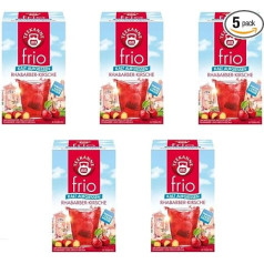 Tējkanna Frio Rhubarb Cherry 5 paciņu iepakojums (5 x 18 tējas maisiņi) 5 x 45g