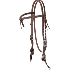 Weaver Leather 10-0641 Working Tack Futurity Knot Brow band Headstall, zeltaini kastaņkrāsas zelts