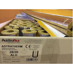 Austroflex rokturis 28 x 20 mm, 30 m garumā (1,79 €/Metrs) Rokturis ar alumīnija rokturi Steinwolle Mineralfaserschale Izolācija