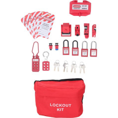 Lockout Tagout komplekti Electric, Electric Lockout Tagout Kit Hasps, Plugs, Lockout, Lotus Safety Locks, Hanging Labels, atslēgas un uzglabāšanas soma rūpnieciskai elektrībai