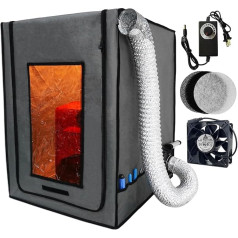 Sveķu 3D printera korpuss ar ventilācijas filtru, 12V ventilators 5000RPM ar ātruma regulēšanas funkciju, putekļu necaurlaidīgs telts pārsegs ar pastāvīgu temperatūras aizsardzību Ender 3 Pro/V2/Ender3 S1/Neo