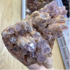 INAIVU Home Natural Violet Pink Quartz Specimen Home Office Gift (Size : 1.0-1.2kg) (Size : 900-950g)