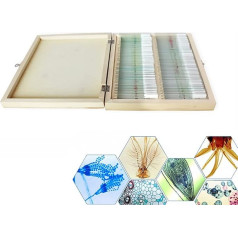 100 priekšmetstikliņi tiek izmantoti bioloģijas pamatapmācībai, bioloģiskās laboratorijas paraugi ietver kukaiņus, dzīvniekus, augus un mikroorganismus, mikroorganismus.