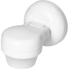 Kustības sensors 360st. IP65, 1200 W, diapazons maks. 24m, balts