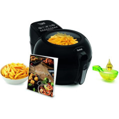 Tefal FZ7738 ActiFry Genius+ karstā gaisa fritēze (1550 W, ietilpība: 1,2 kg, taimeris, 9 automātiskās izvēlnes, maisīšanas rokas sistēma), melns