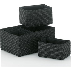 Kela Rimossa 21780 Grozs 5 gabalu komplekts PP Plastmasas / auduma iekšējais oderējums Melns